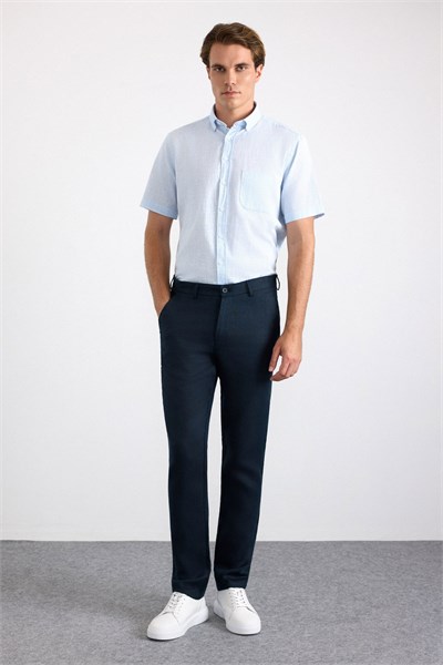 Lacivert Regular Düz Düz Normal Bel Standart Jogger Pantolon