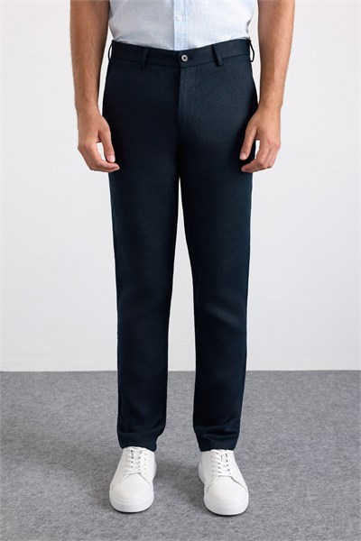 Lacivert Regular Düz Düz Normal Bel Standart Jogger Pantolon