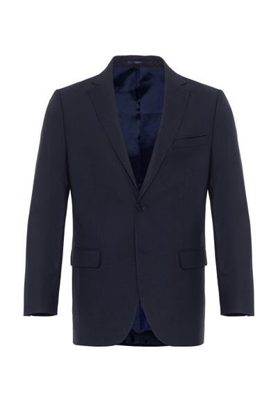 Lacivert Regular Düz Mono Yaka 4 Drop Klasik Takım Elbise