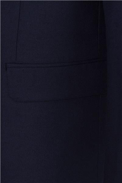 Lacivert Regular Düz Mono Yaka 4 Drop Klasik Takım Elbise