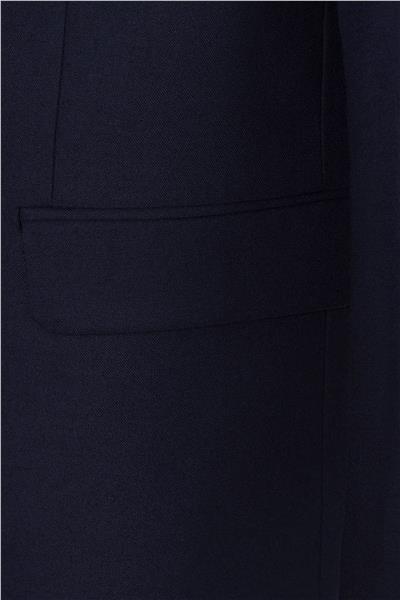 Lacivert Regular Düz Mono Yaka 4 Drop Klasik Takım Elbise