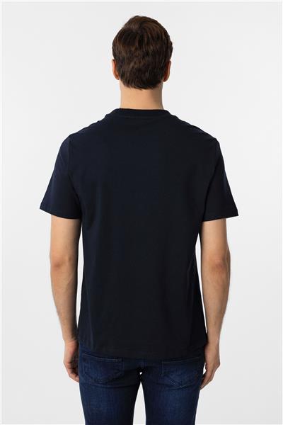 Lacivert Regular Düz Bisiklet Yaka Tişört