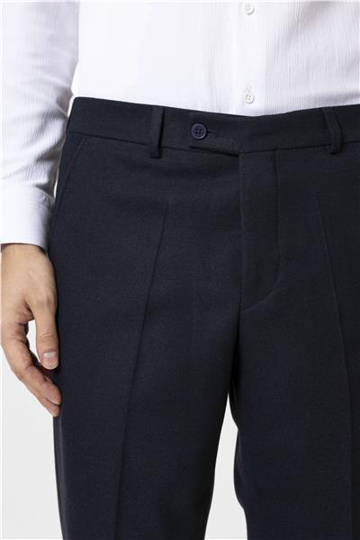 Lacivert Regular Düz Pantolon