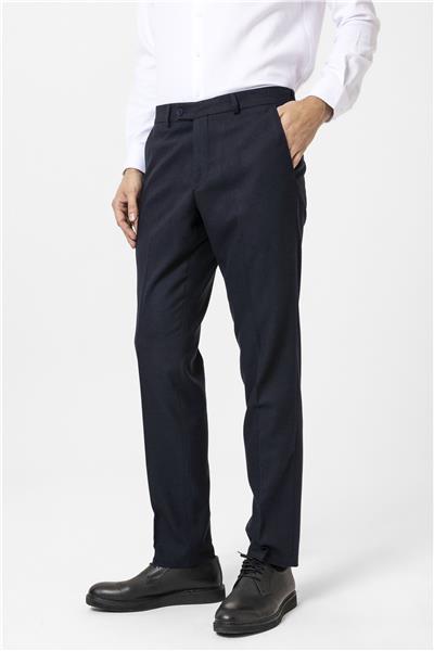 Lacivert Regular Düz Pantolon
