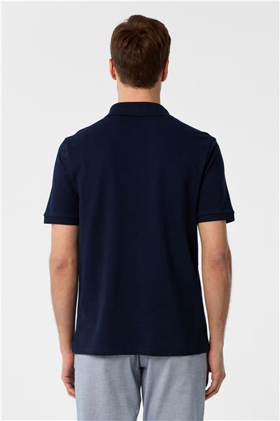 Lacivert Regular Düz Polo Yaka Tişört