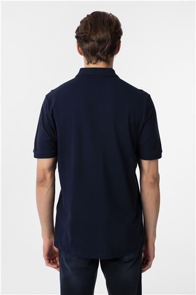 Lacivert Regular Düz Polo Yaka Tişört