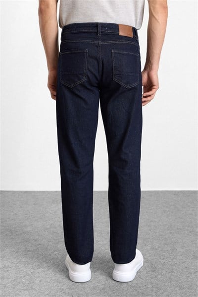 Lacivert Regular Normal Bel Denim Pantolon