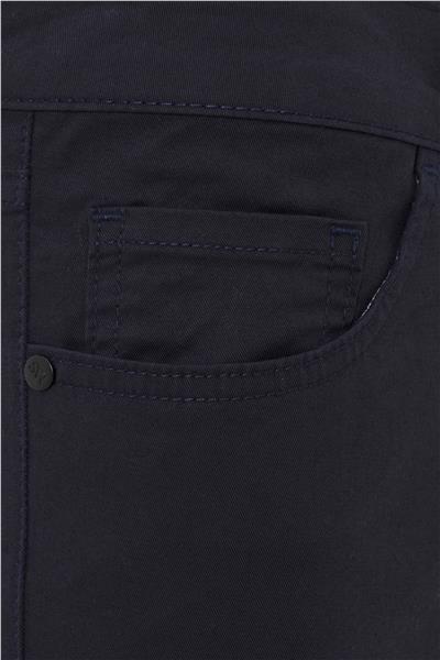 Lacivert Slim Fit 5 Cep Kalıp Düz Kanvas Pantolon