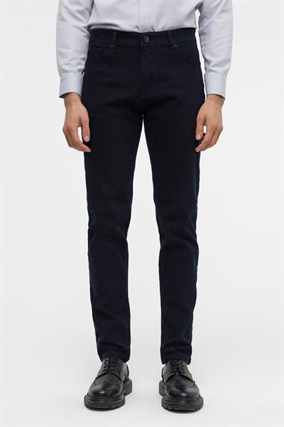 Lacivert Slim 5 Cep Kalıp Düz Pantolon