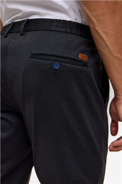 Lacivert Slim Armürlü Jogger Pantolon
