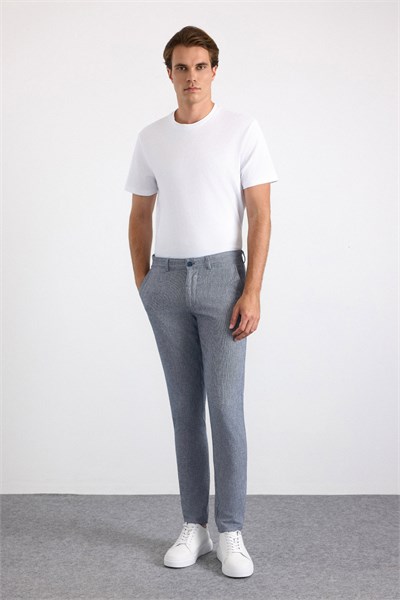 Lacivert Slim Casual Pantolon