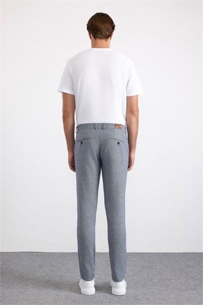 Lacivert Slim Casual Pantolon