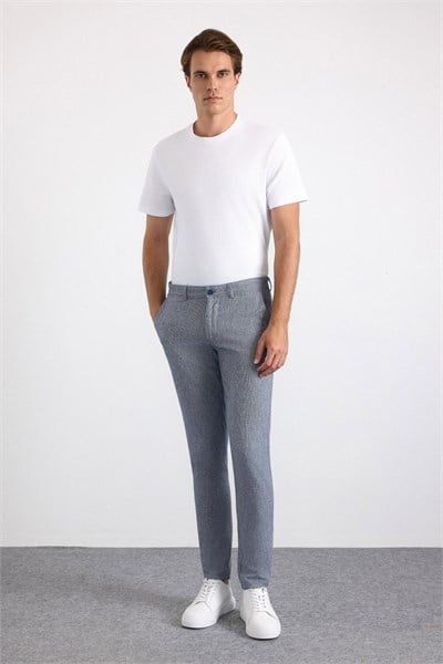 Lacivert Slim Casual Pantolon