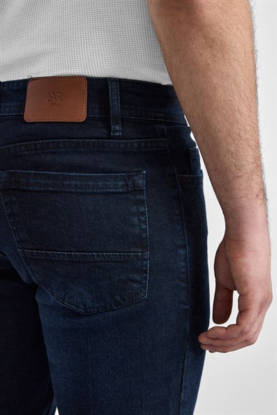 Lacivert Slim Denim Pantolon