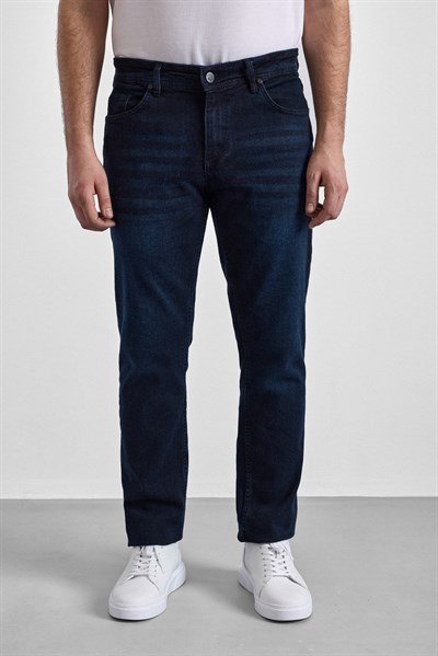 Lacivert Slim Denim Pantolon