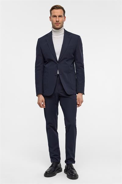 Lacivert Slim Desenli Mono Yaka 6 Drop Takım Elbise