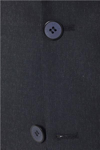 Lacivert Slim Fit Desenli Sivri Yaka 6 Drop Klasik Takım Elbise