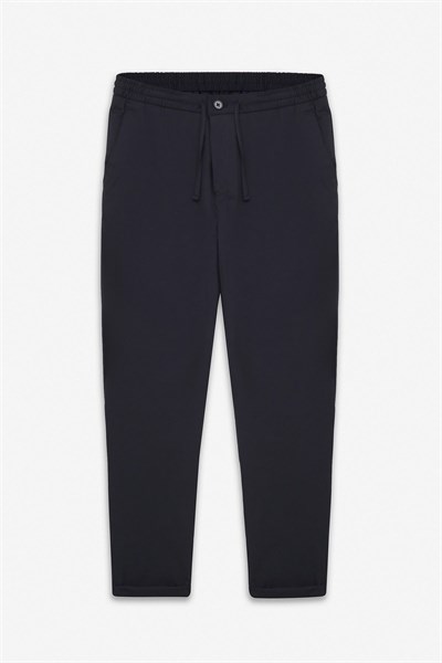 Lacivert Slim Düz Jogger Pantolon