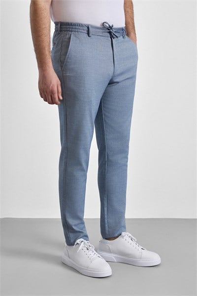 Lacivert Slim Düz Jogger Pantolon