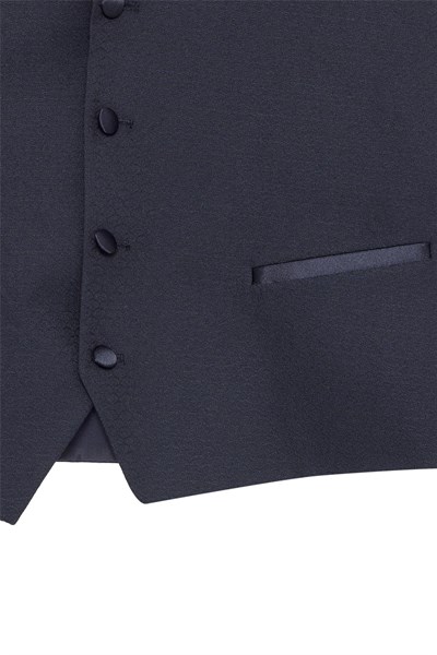 Lacivert Slim Fit Armürlü Mono Yaka 6 Drop Smokin & Damatlık