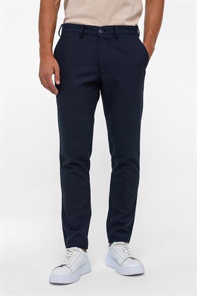 Lacivert Slim Fit Desenli Kumaş Pantolon