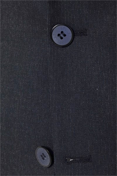 Lacivert Slim Fit Desenli Sivri Yaka 6 Drop Klasik Takım Elbise