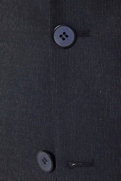 Lacivert Slim Fit Desenli Sivri Yaka 6 Drop Klasik Takım Elbise