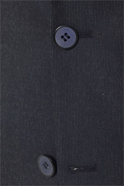 Lacivert Slim Fit Desenli Sivri Yaka 6 Drop Klasik Takım Elbise