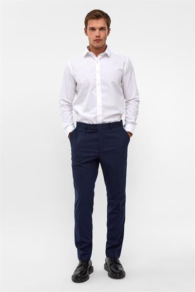 Lacivert Slim Fit Düz Pantolon