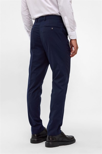 Lacivert Slim Fit Düz Pantolon