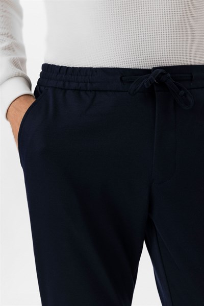 Lacivert Slim Fit Jogger Pantolon