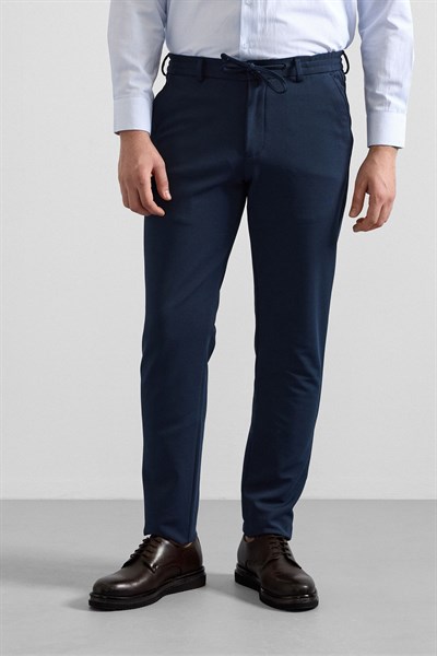 Lacivert Slim Jogger Pantolon