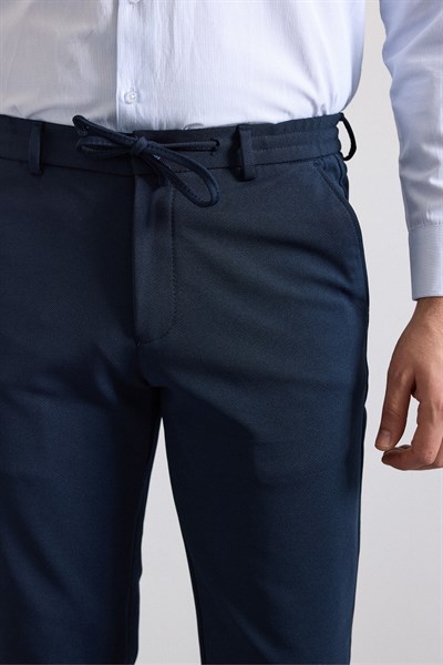 Lacivert Slim Jogger Pantolon