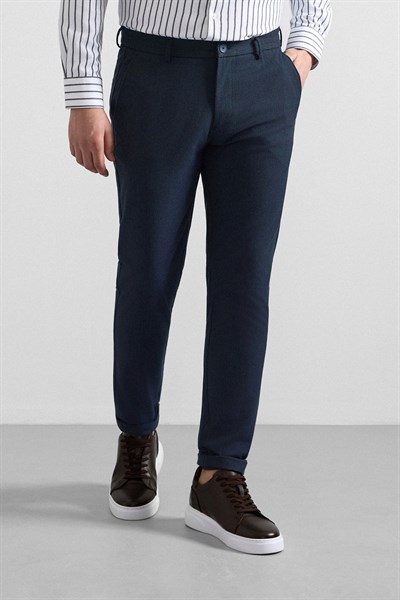 Lacivert Slim Jogger Pantolon