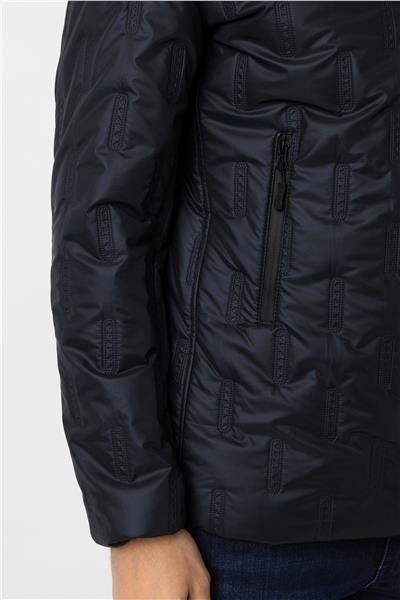 Lacivert Slim Kapitone Mont