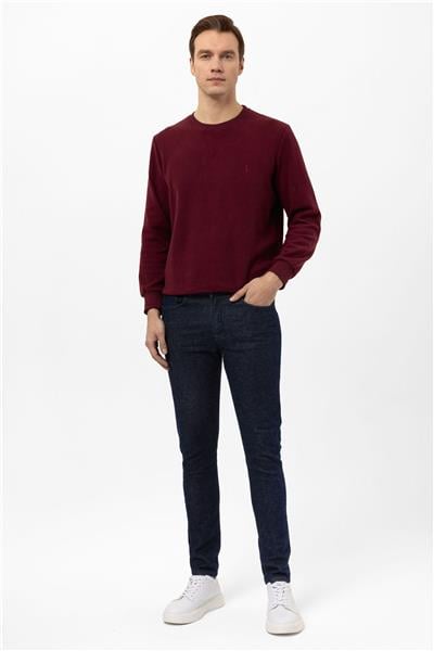 Lacivert Süper Slim Fit Düz Pantolon