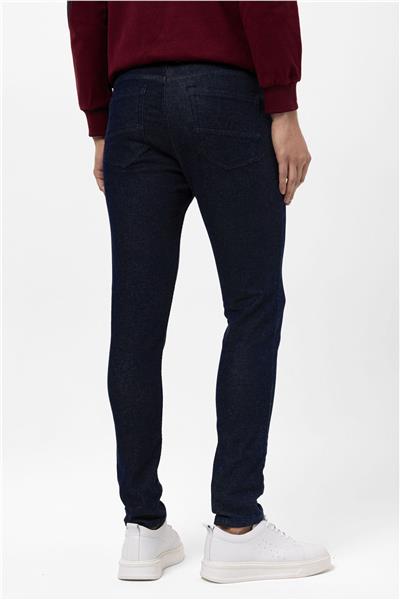 Lacivert Süper Slim Fit Düz Pantolon
