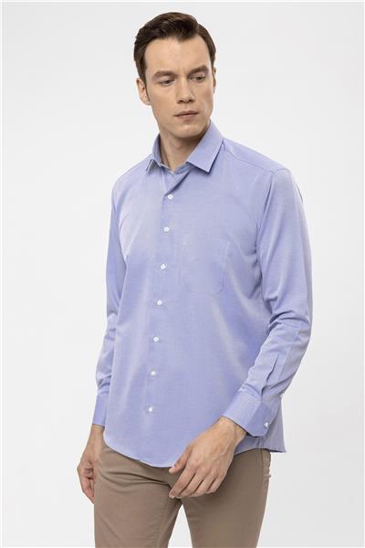 Mavi Regular Armürlü Klasik Yaka Gömlek