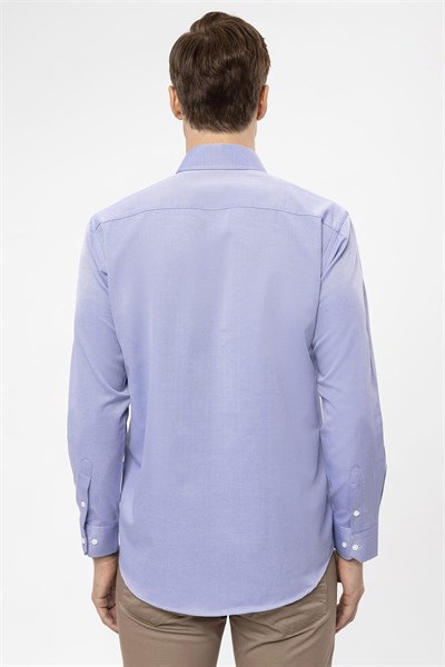 Mavi Regular Armürlü Klasik Yaka Gömlek