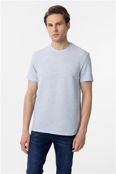 Mavi Regular Armürlü Bisiklet Yaka Tişört