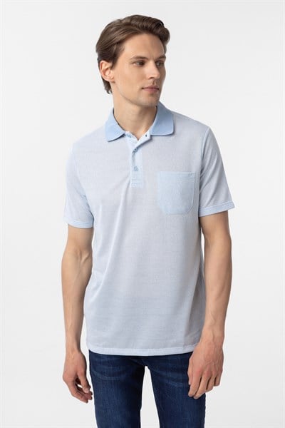 Mavi Regular Armürlü Polo Yaka Tişört