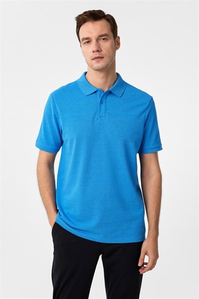 Mavi Regular Armürlü Polo Yaka Tişört
