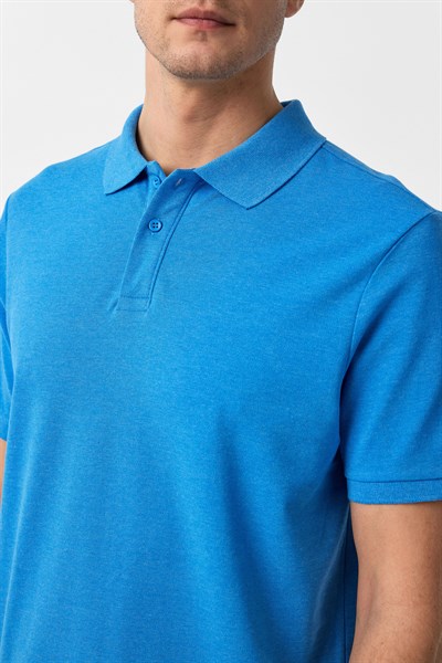 Mavi Regular Armürlü Polo Yaka Tişört
