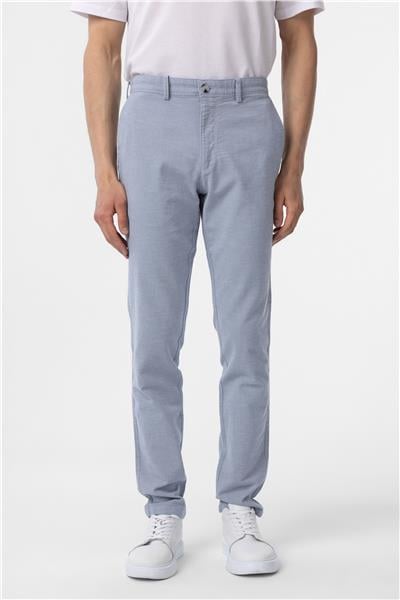 Mavi Slim Fit Armürlü Kanvas Pantolon