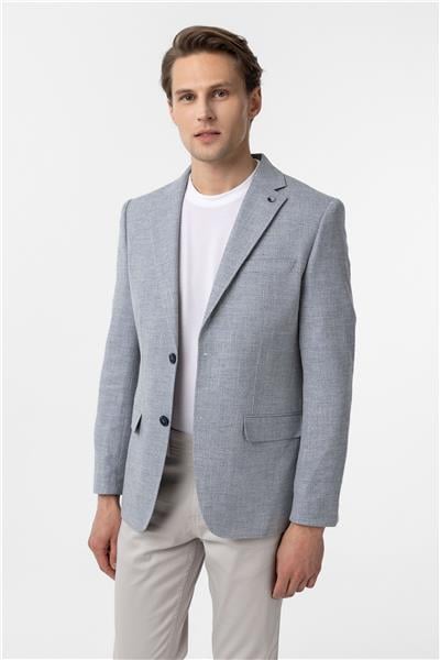 Mavi Slim Fit Düz Mono Yaka 6 Drop Ceket