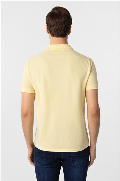 Sarı Slim Fit Düz Polo Yaka Tişört