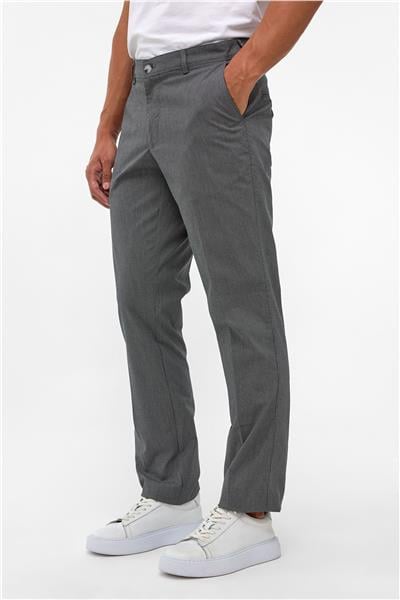 Siyah Regular Armürlü Pantolon