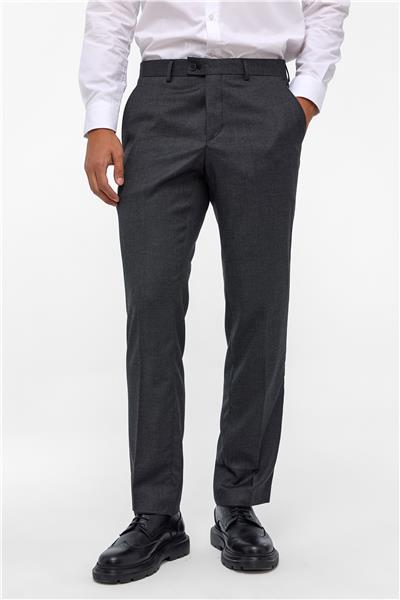 Siyah Regular Armürlü Pantolon