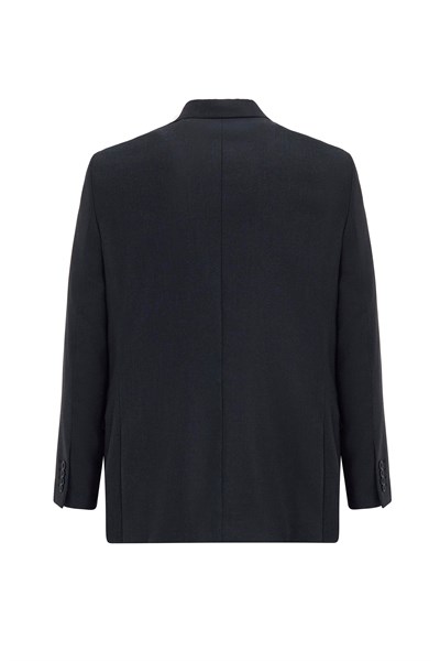 Siyah Regular Armürlü Sivri Yaka 4 Drop Yelekli Klasik Takım Elbise