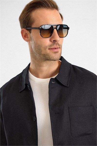 Siyah Regular Bebe Yaka Düz Poplin Torba Cep 4 Drop Spor Ceket